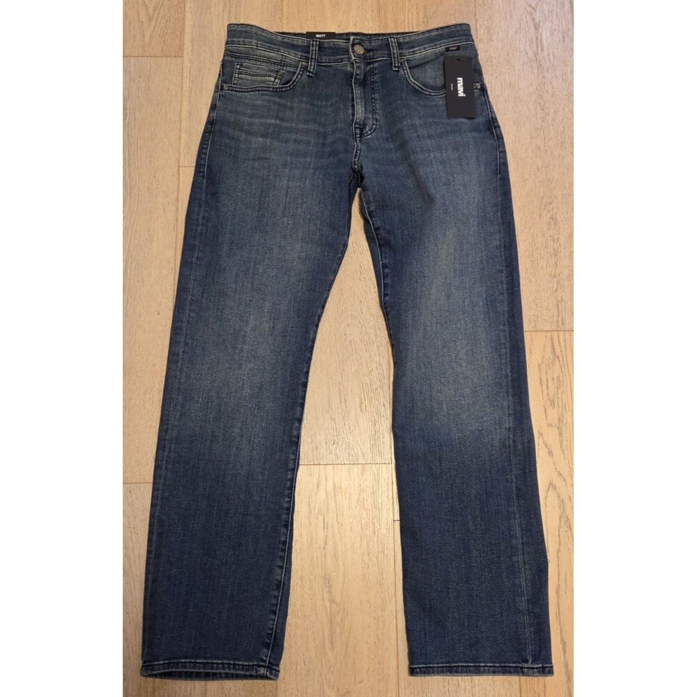 NWT Mavi Matt Relaxed Straight Leg Jeans 32x30 Dark Brushed Austin Stretch Comfy